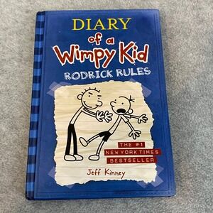 Diary of a Wimpy Kid‎ Rodrick Rules Book 2 Kids Hardcover Jeff Kinney *FLAW